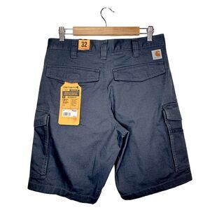 NWT CARHARTT Gray Rugged Flex Relaxed Fit Canvas Cargo Shorts Men’s Size 32